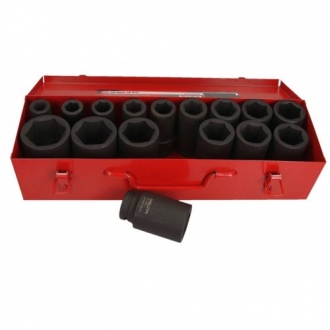 ZESTAW NASADEK UDAROWYCH, DŁUGICH 3/4, 16 CZ, 17-50 MM