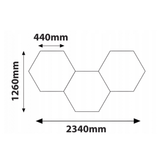 Lampa Hexagon LED 112W 11200LM 6500K